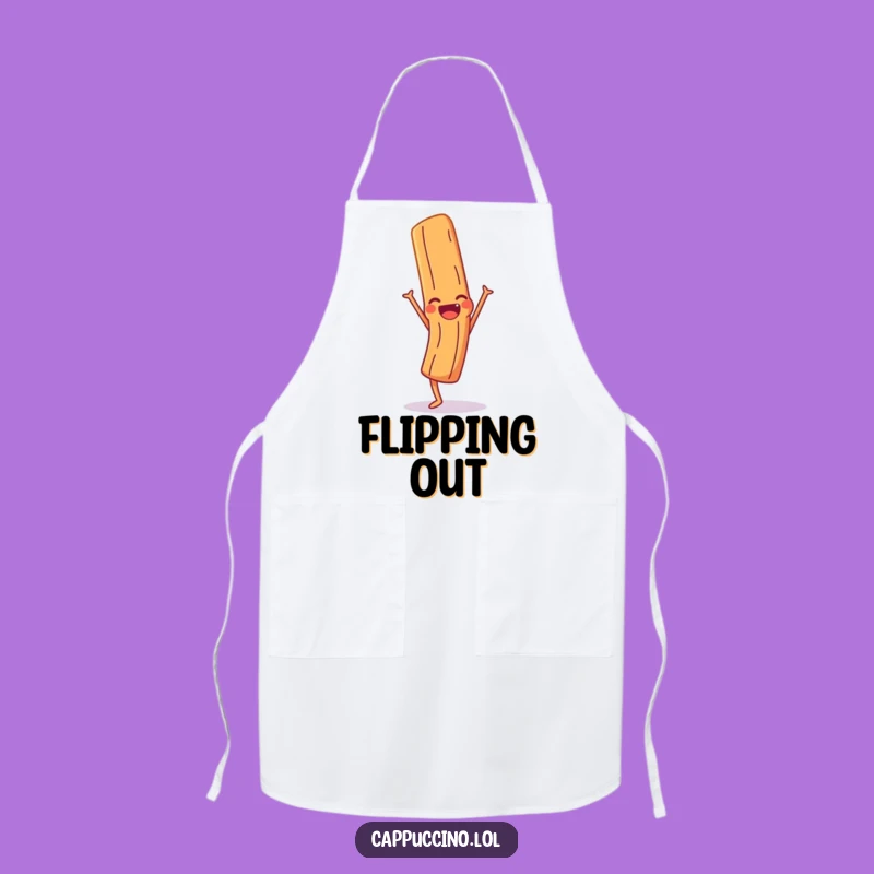 Funny Cinnamon Handstand Apron: Giggling Chef Character Kitchenwear, Great Funny Gift!