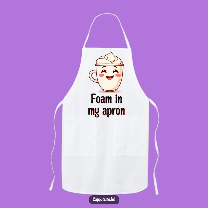 Funny Cappuccino Cup Apron: Brew Up Fun in the Kitchen!