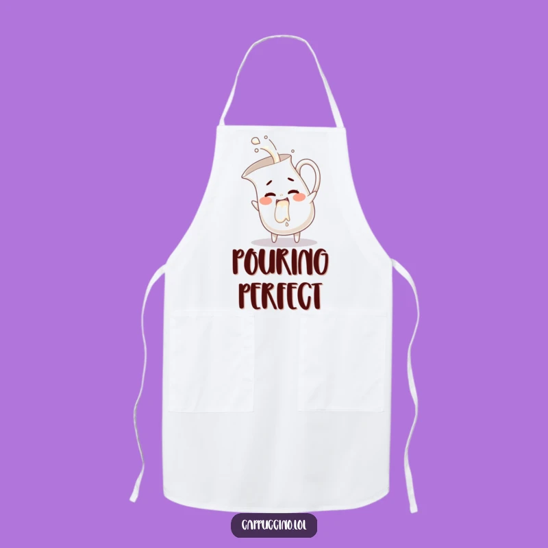 Funny Milk Pitcher Giggles Apron: Chef Character, Kitchen Gift