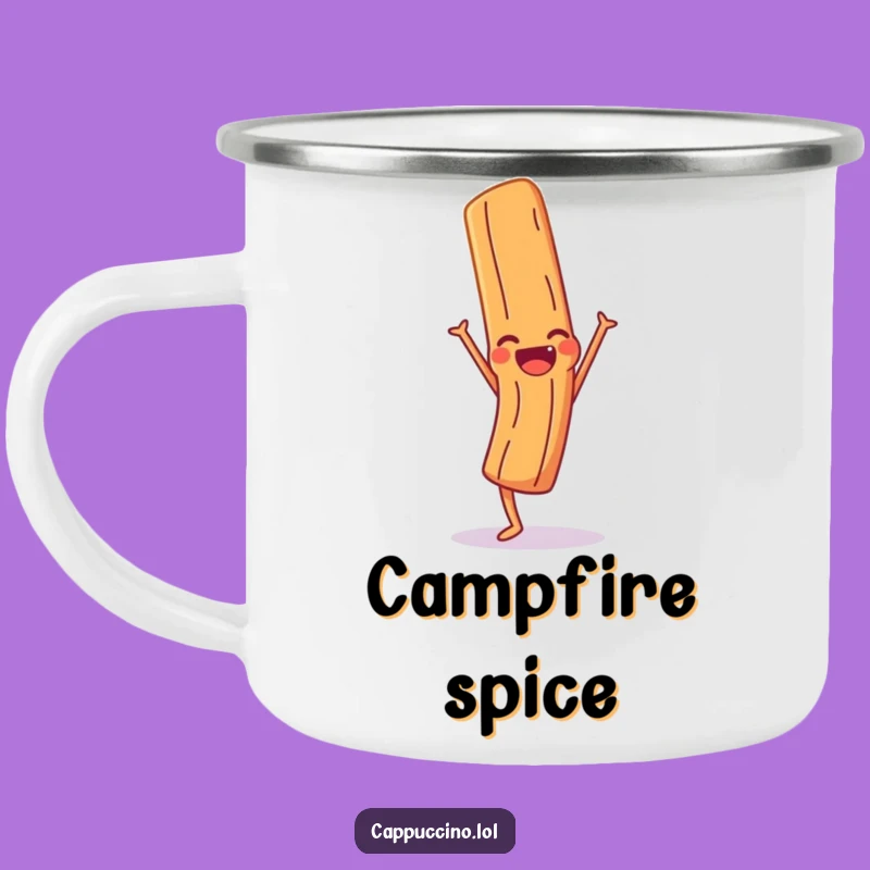 Funny Cinnamon Handstand Camping Mug: Giggling Character Outdoor Cup, Perfect Funny Gift!