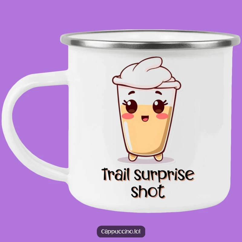 Funny Espresso Surprise Camping Mug: Happy Character Outdoor Cup, Perfect Funny Gift!