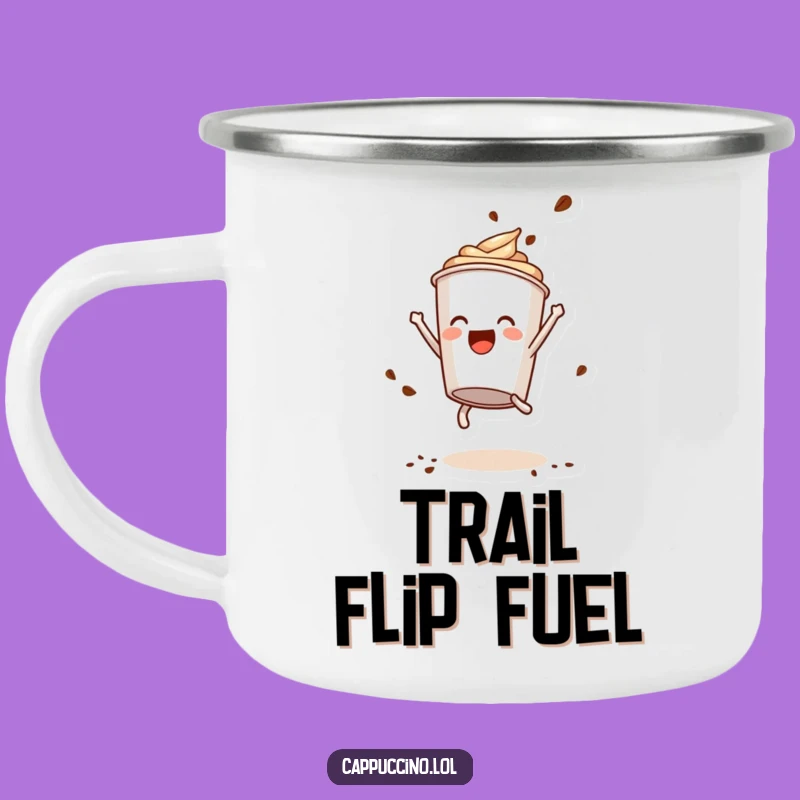 Funny Somersault Camping Mug: Rugged Cappuccino Cup Character Coffee Powder Cup