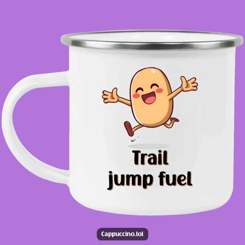 Funny Daring Jump Bean Camping Mug: Adventure with Energy, Rugged and Fun, Perfect Funny Gift!