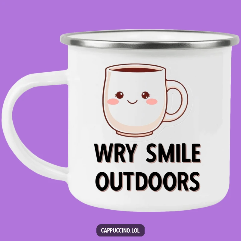 Funny Cheeky Grin Camping Mug: Adventure with Playfulness, Rugged and Fun, Perfect Funny Gift!
