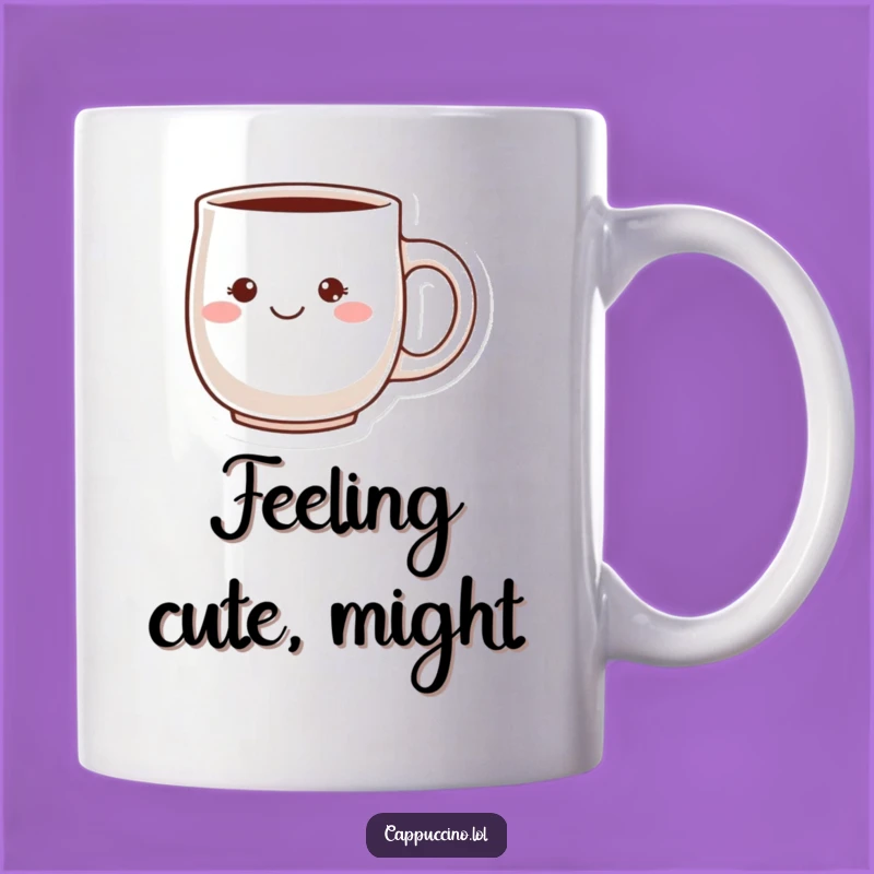 Funny Cheerful Mug Character Mug: Blushing and Grinning, Perfect Funny Gift for Cheeky Souls!