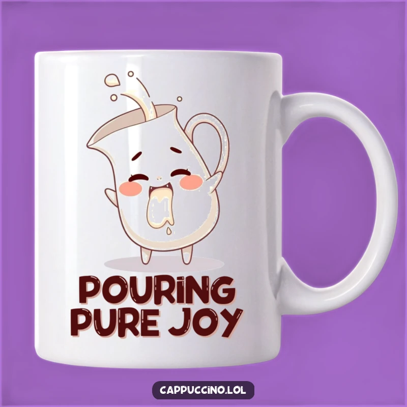 Funny Milk Pitcher Giggles Mug: Mischievous Character, Laugh Gift