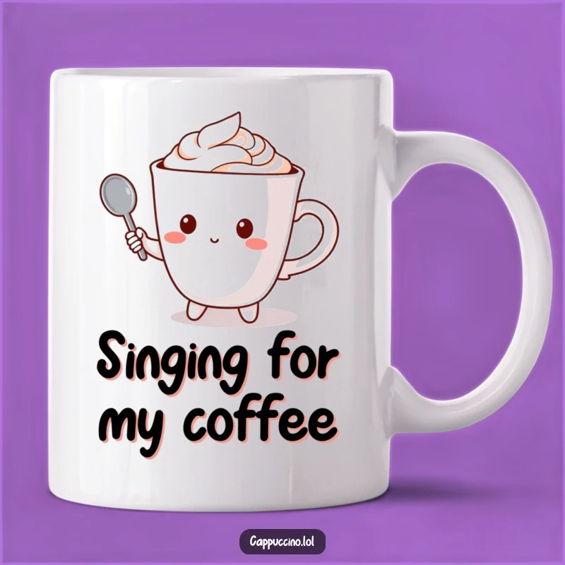 Funny Coffee Singer Mug: Rock Your Mornings with Hilarious Tunes