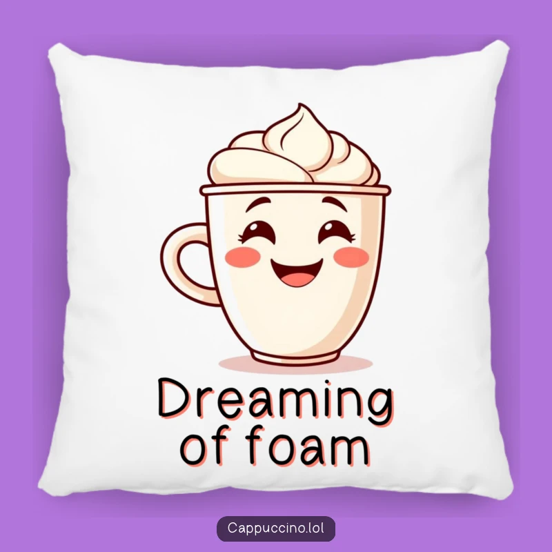 Cozy Cappuccino Cup Pillow: Snuggle Up with Funny Coffee Comfort!