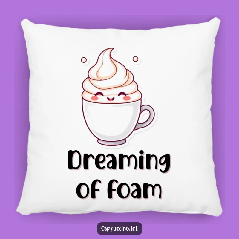 Funny Milk Froth Swirl Pillow: Cozy Cheerful Character Cushion, Perfect Funny Gift!