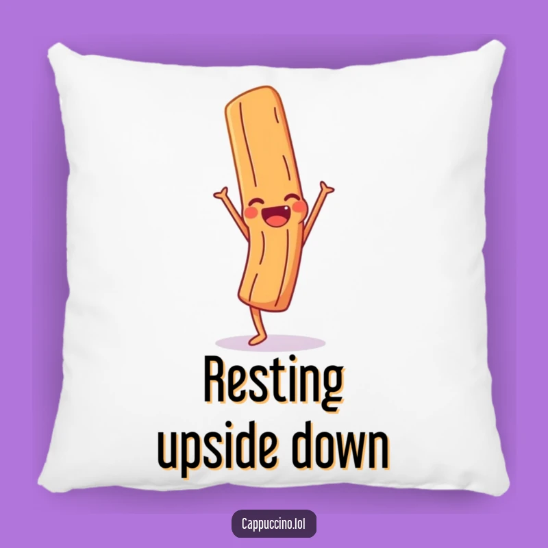 Funny Cinnamon Handstand Pillow: Cozy Giggling Character Cushion, Perfect Funny Gift!