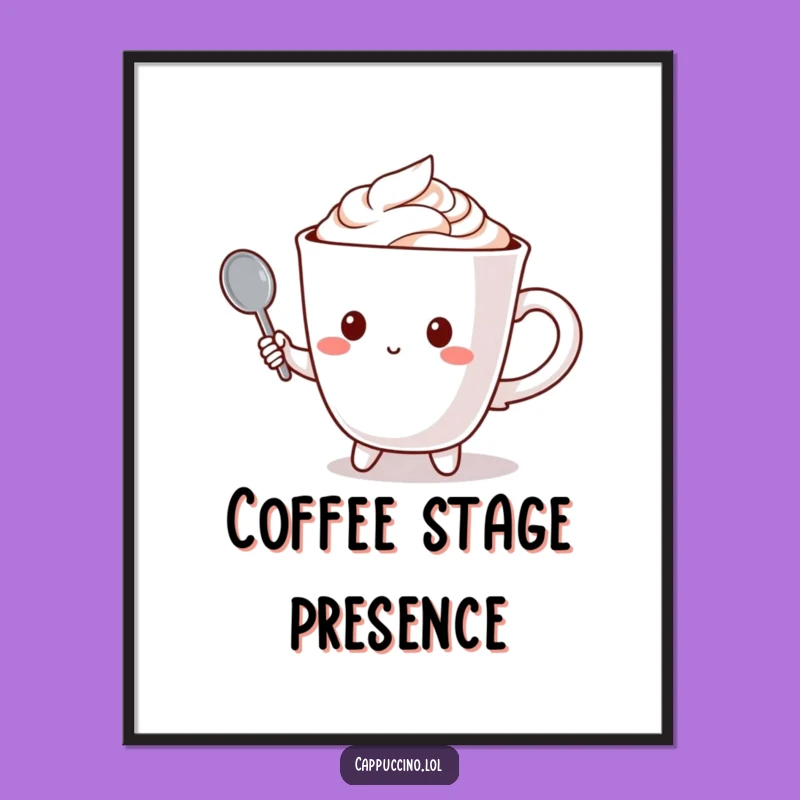 Funny Coffee Singer Digital Art: Instant Musical Wall Decor