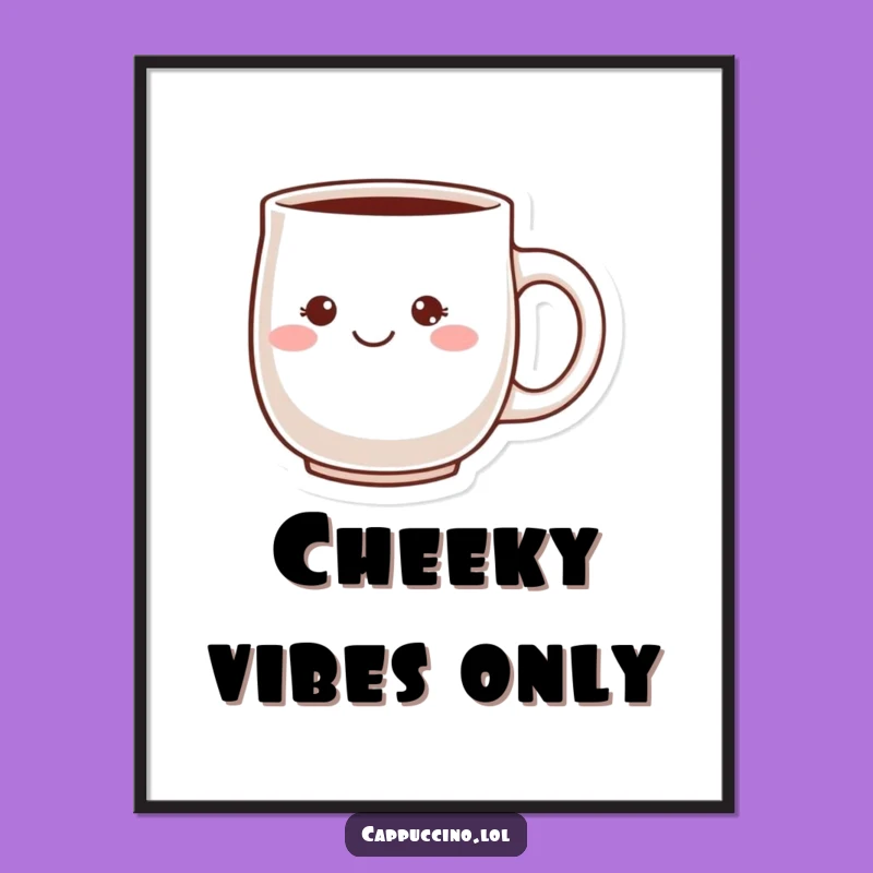 Funny Cheeky Grin Digital Art: Instant Charm for Your Walls, Perfect Funny Gift!