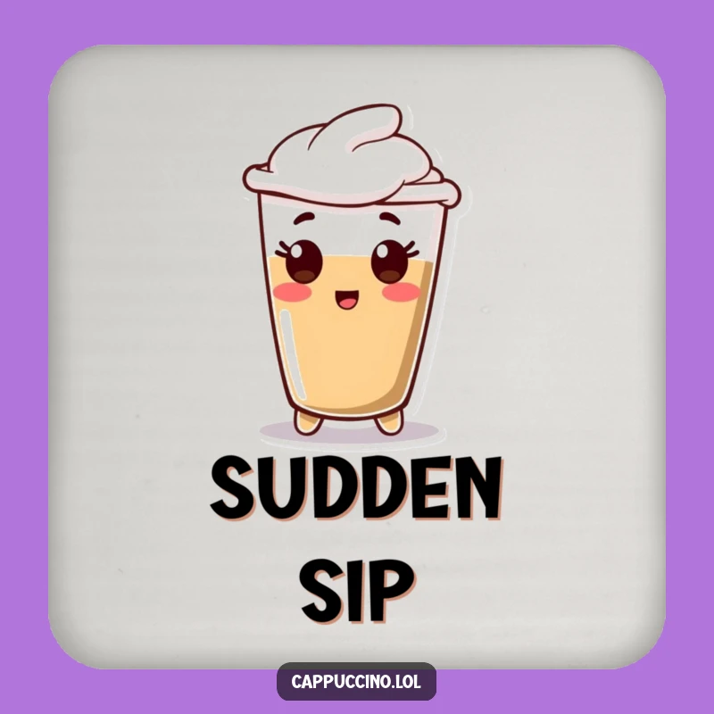 Funny Espresso Surprise Coaster: Happy Character Drink Protector, Ideal Funny Gift!