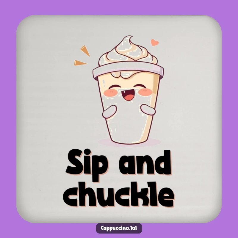 Funny Laughing Coffee Coaster: Protect Surfaces with a Smile