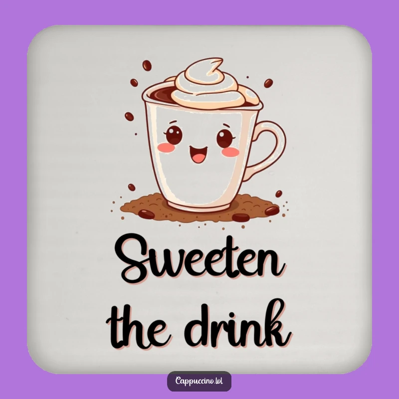 Funny Cappuccino Cup Cocoa Coaster Set - Protect Surfaces with Sweetness Gift