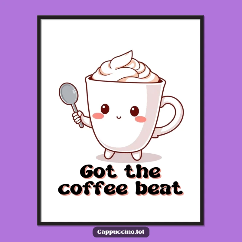 Funny Coffee Singer Poster: Bring Your Walls to Life with Music Art