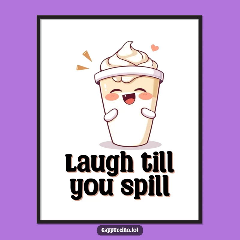 Funny Laughing Coffee Poster: Bring Joyful Art to Your Walls