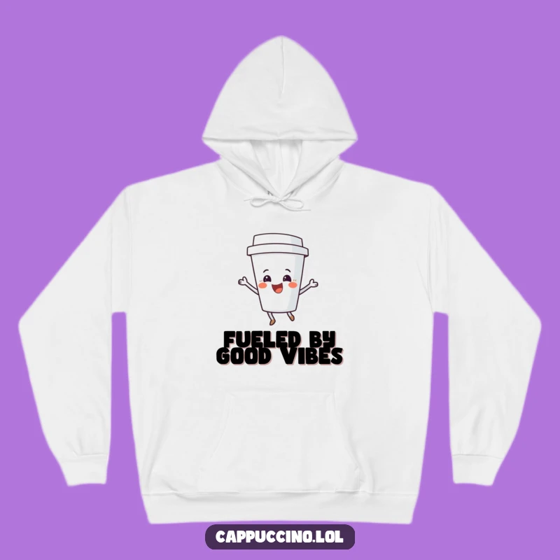 Cozy Funny Coffee Cup Shimmy Hoodie: Warm Up with Delightful Character, Ideal Funny Gift!