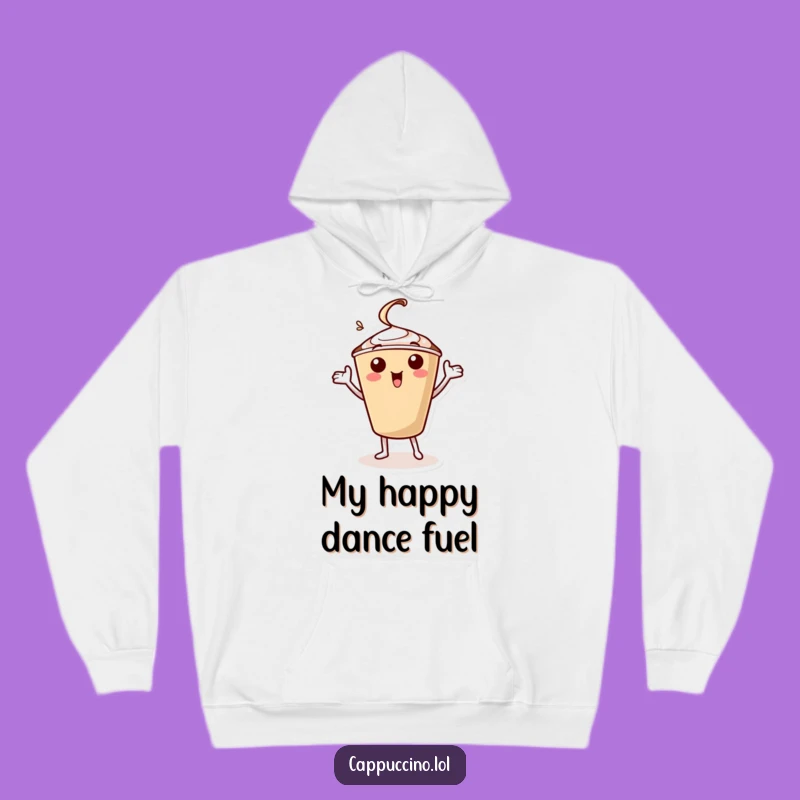 Funny Cappuccino Jig Hoodie: Warm Comfort from a Dancing Coffee Character Gift