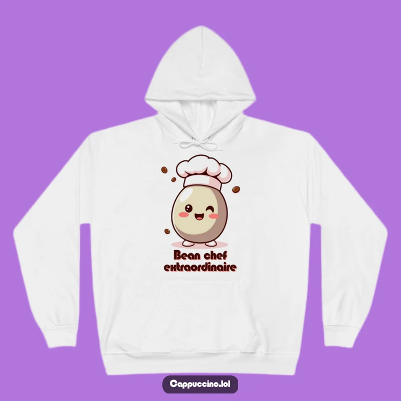 Funny Chef Coffee Bean Hoodie - Cozy Culinary Comfort & Humor!