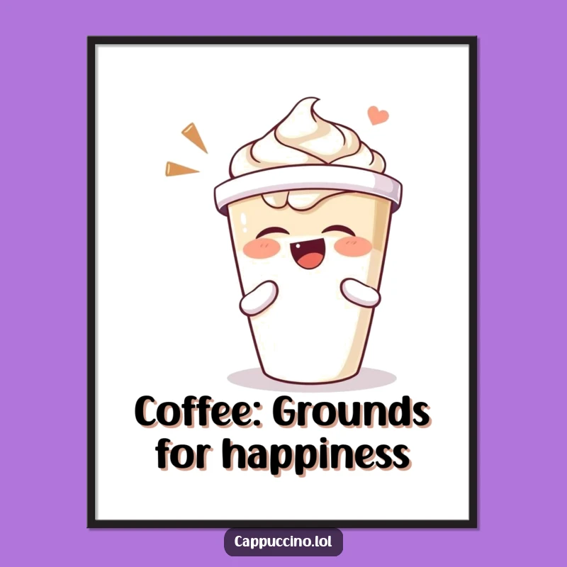 Free Printable Wall Art: Laughing Coffee Cup Art, Humorous Downloadable Decor