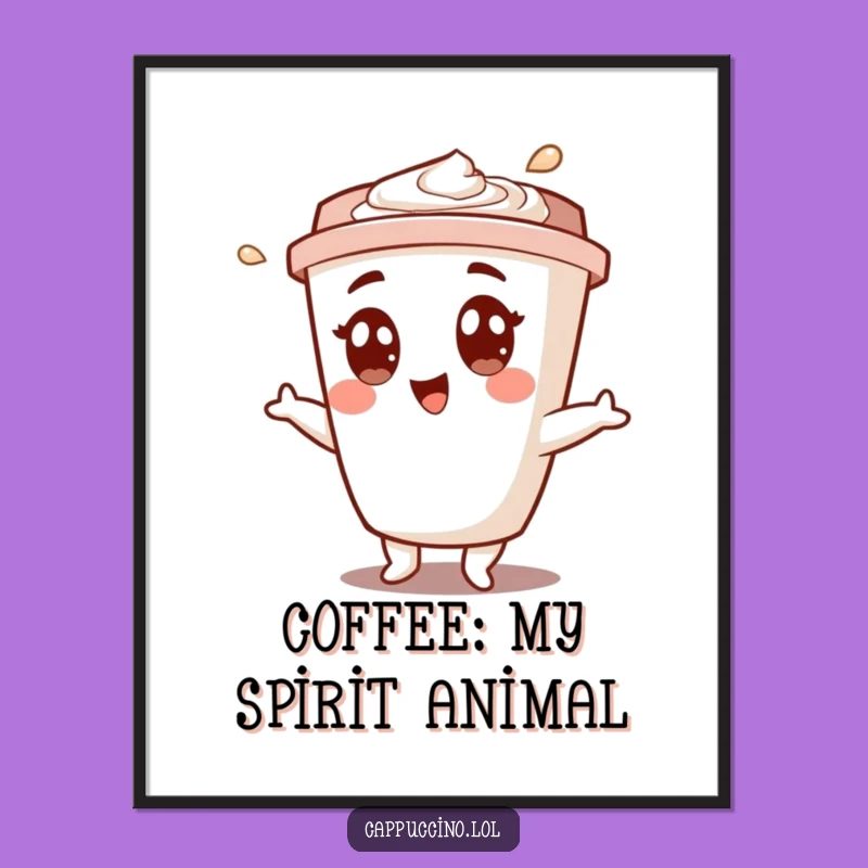Free Printable Wall Art: Cappuccino Shimmy - Funny Downloadable Coffee Art!