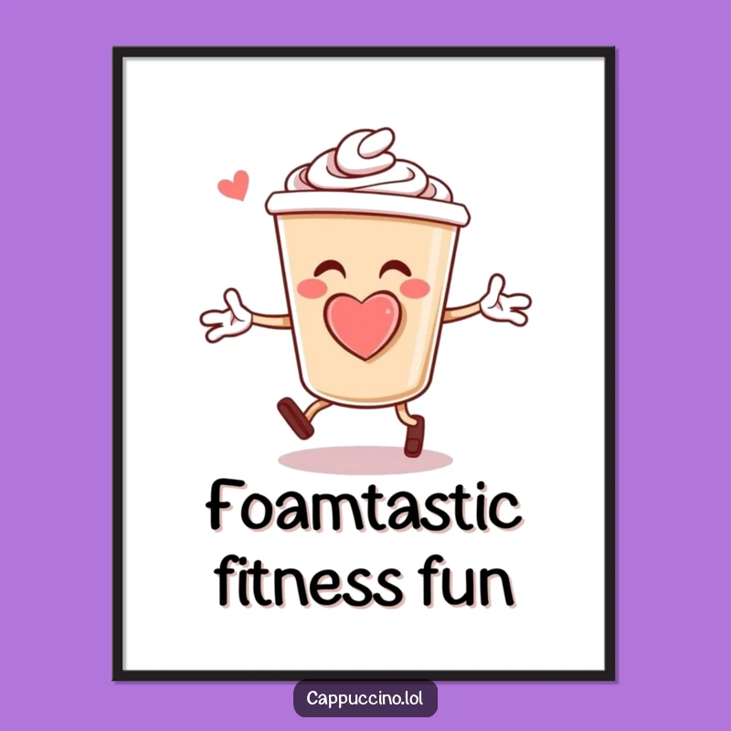 Funny Free Printable Wall Art: Jumping Jack Cappuccino, Hilarious Coffee Lover Downloadable Decor!