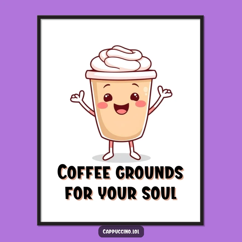 Free Printable Wall Art: Funny Coffee Cup Jig for a Cheerful Home Decor