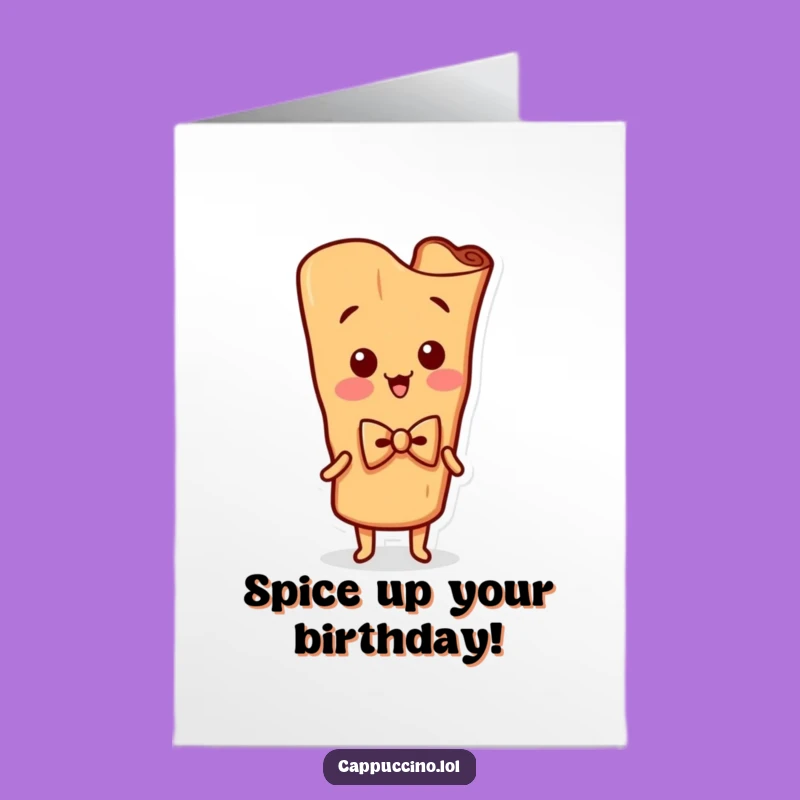 Free Printable Birthday Card: Wiggling Cinnamon Stick - Fun Downloadable Gift!