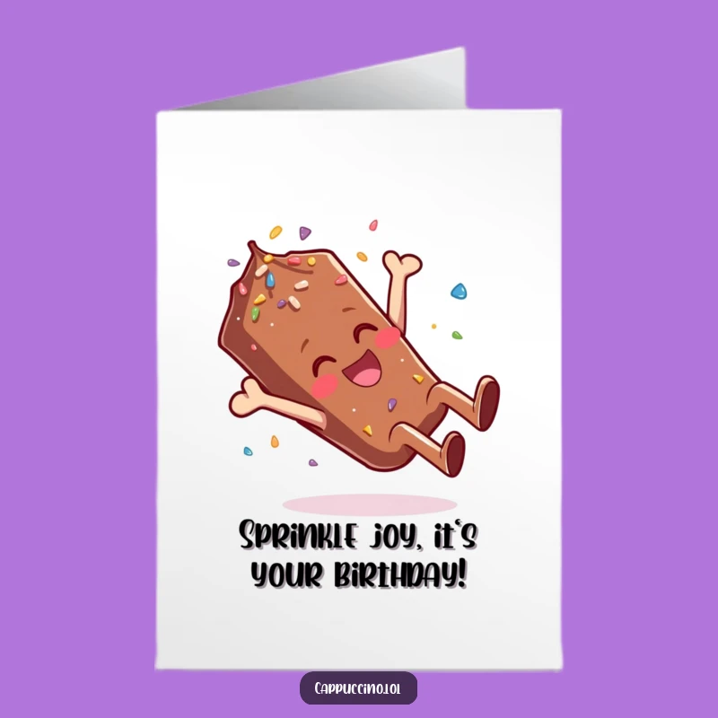 Free Printable Funny Birthday Card: Sprinkle Somersault, Fun Downloadable Gift