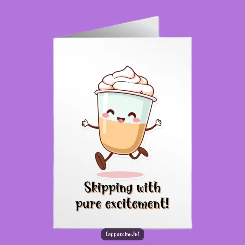 Free Printable Congrats Card: Skipping Cappuccino's Celebration Dance