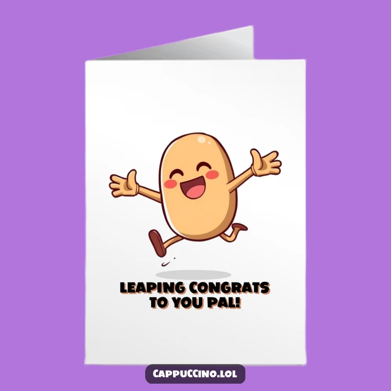 Free Printable Jumping Bean Congratulations Card - Exciting Download