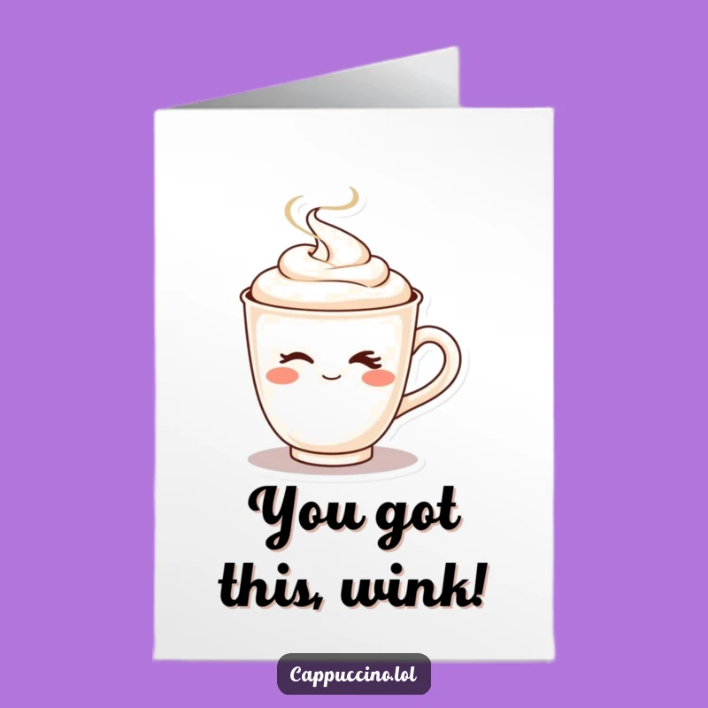 Free Printable Congrats Card: Steamy Wink for Your Victorious Moment