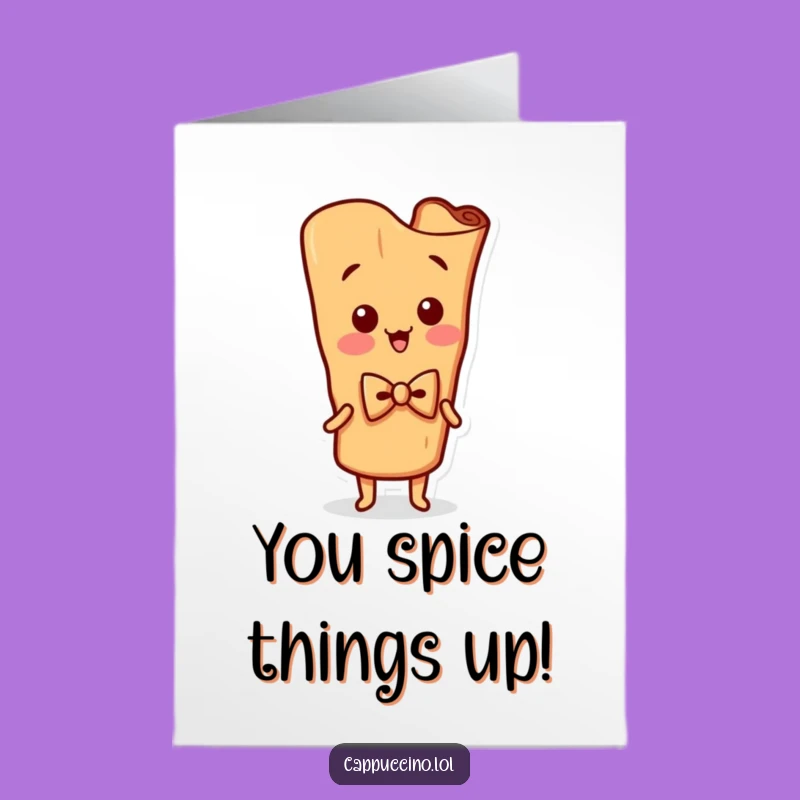 Free Printable Congrats Card: Wiggling Cinnamon Stick - Dapper Downloadable!