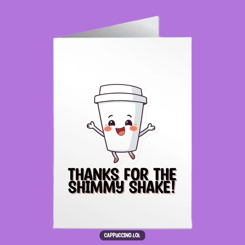 Free Printable Coffee Cup Shimmy Thank You Card - Adorable Download
