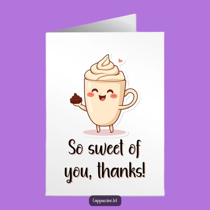 Free Printable Thank You Card: Delightful Cappuccino Balance to Show Appreciation