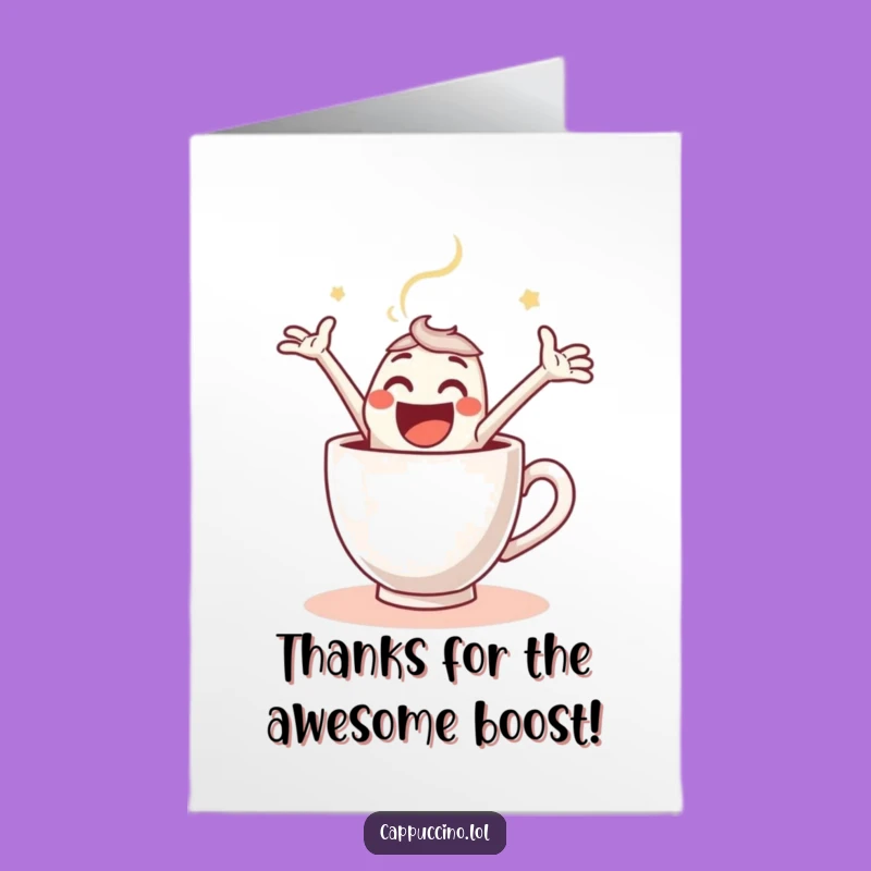 Free Printable Thank You Card: Espresso Shot Leap, Grateful Downloadable Gift