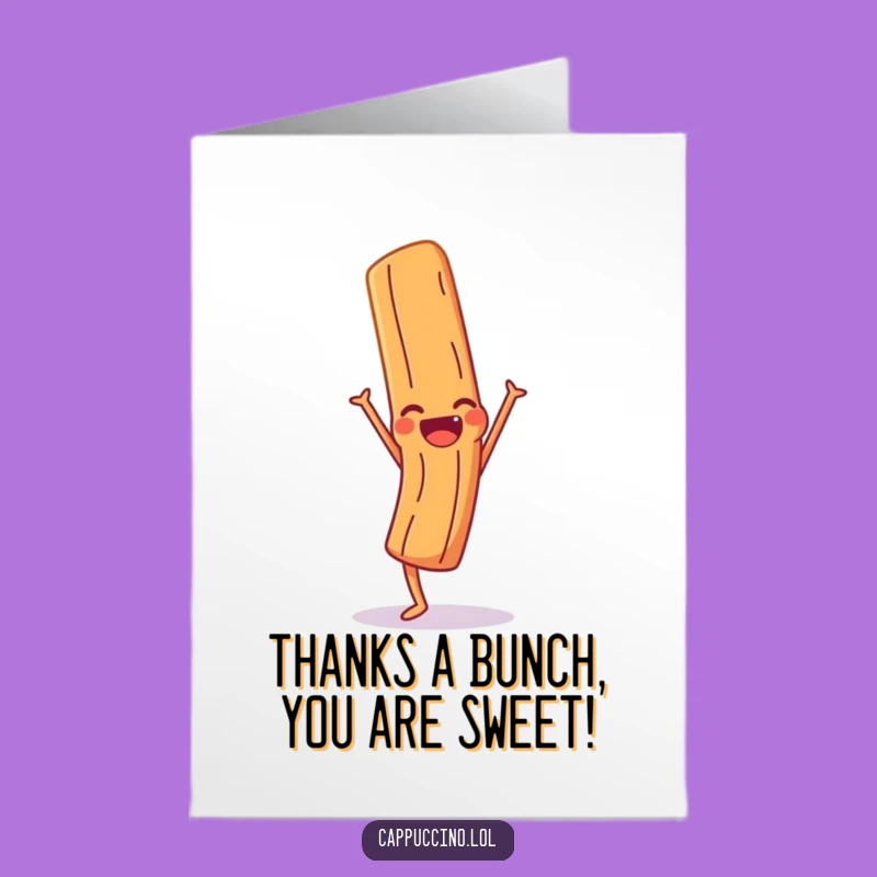 Free Printable Thank You Card: Giggling Cinnamon Handstand, Funny Downloadable Appreciation Gift