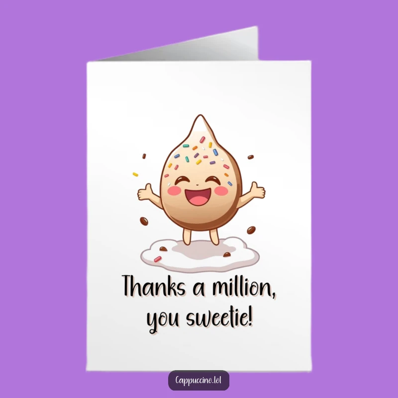 Free Printable Thank You Card: Laughing Sprinkle, Funny Downloadable Appreciation Gift