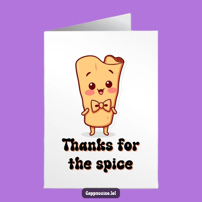 Free Printable Thank You Card: Wiggling Cinnamon Stick - Sweet Downloadable Note!