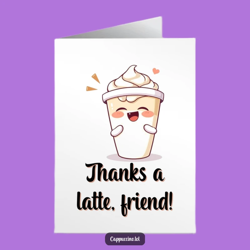 Free Printable Thank You Card: Laughing Coffee Cup Art, Humorous Downloadable Gift