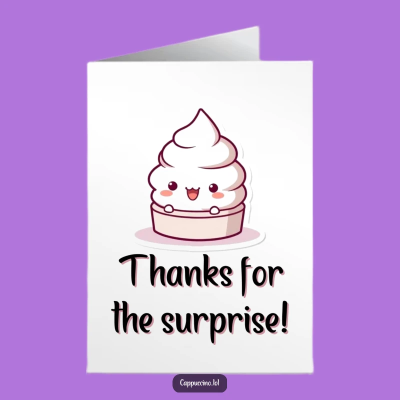 Free Printable Surprised Lid Thank You Card - Whimsical Download