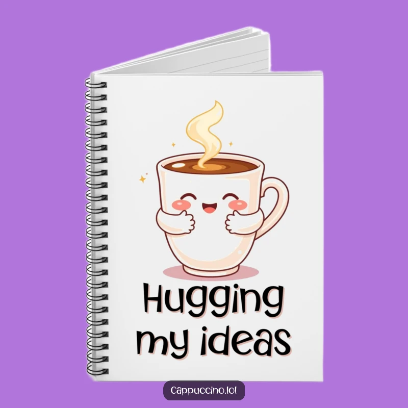 Funny Cappuccino Hug Notebook: Write Warm Thoughts with a Steaming Coffee Gift