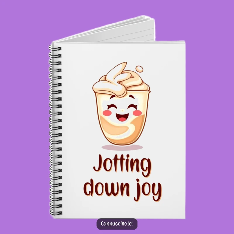 Funny Cappuccino Swirl Notebook: Laughing Face Journal, Gift for Writers