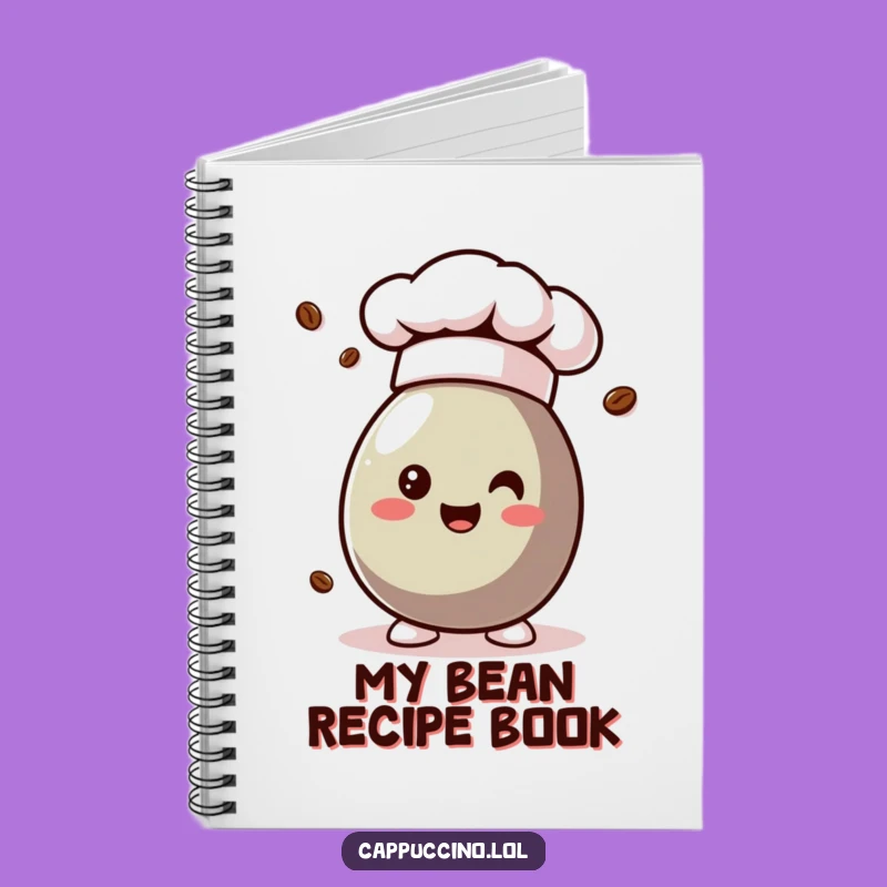 Funny Chef Coffee Bean Notebook - Cook Up Your Ideas!