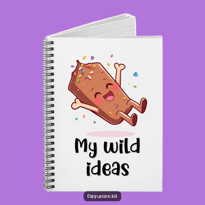 Funny Giggling Sprinkle Notebook: Chocolate Somersault Character - Creative Gift