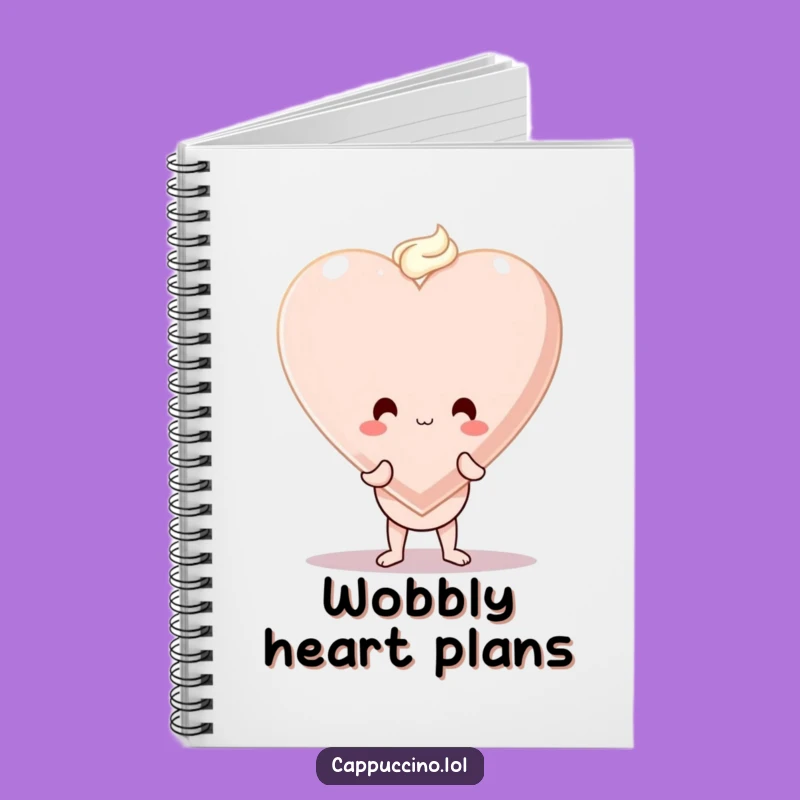 Funny Cappuccino Heart Notebook: Write Love Letters with a Wobbly Coffee Gift
