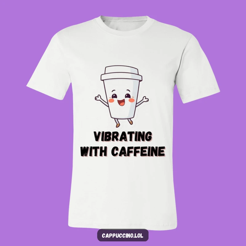 Funny Coffee Cup Shimmy T-Shirt: Wearable Delight, Perfect for Coffee Lovers and Funny Gift Seekers!