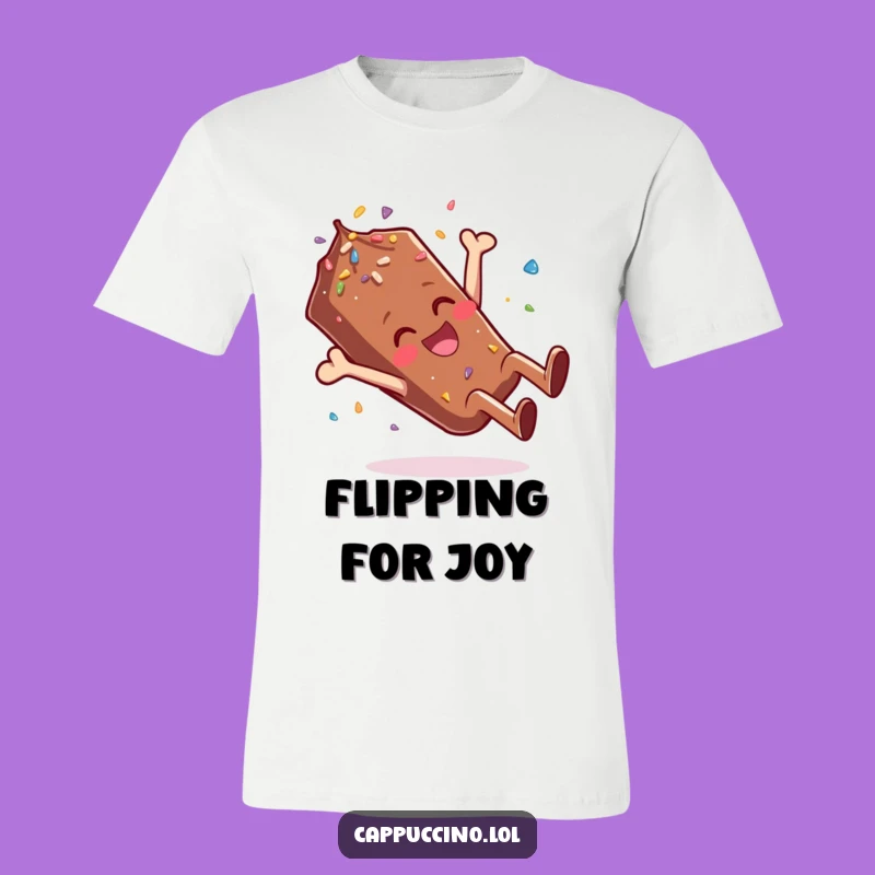 Funny Giggling Sprinkle T-Shirt: Chocolate Somersault Character Tee - Gift