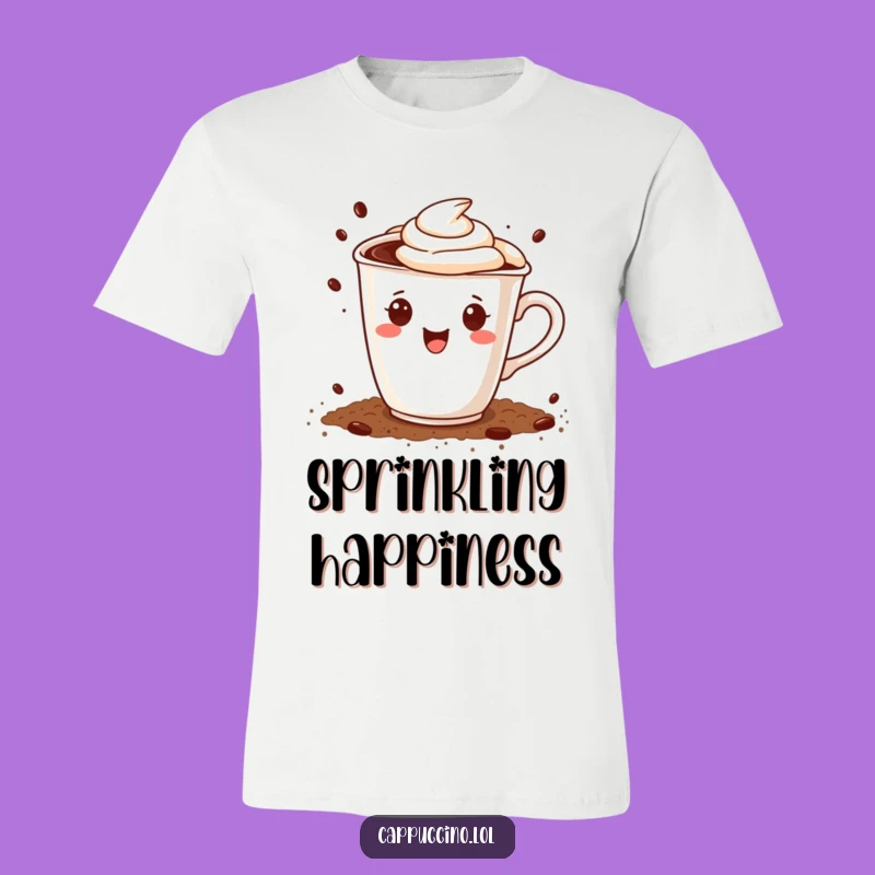Funny Cappuccino Cup Cocoa T-Shirt - Sweet & Cozy Apparel Gift
